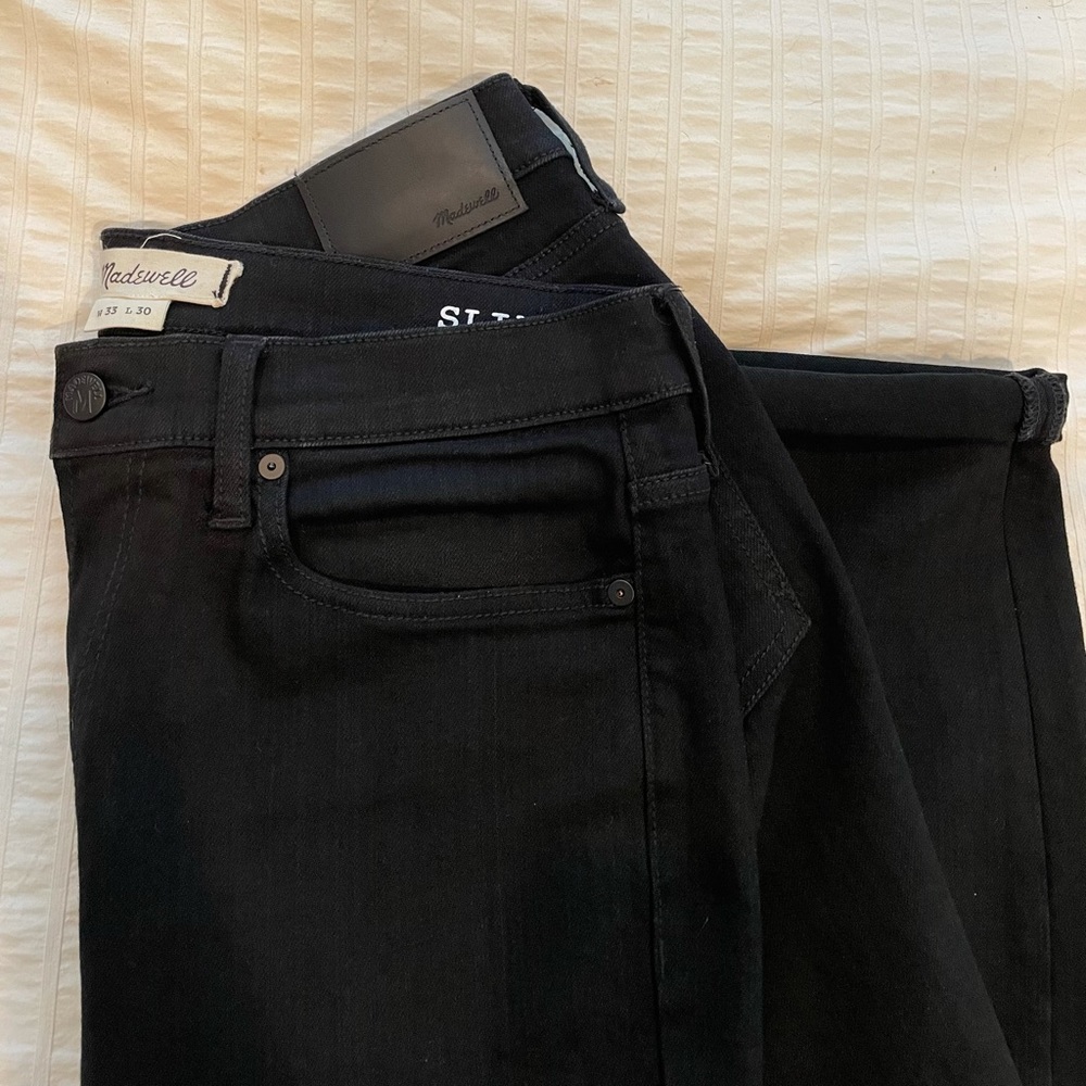 Madewell Slim Black Jeans 33x30